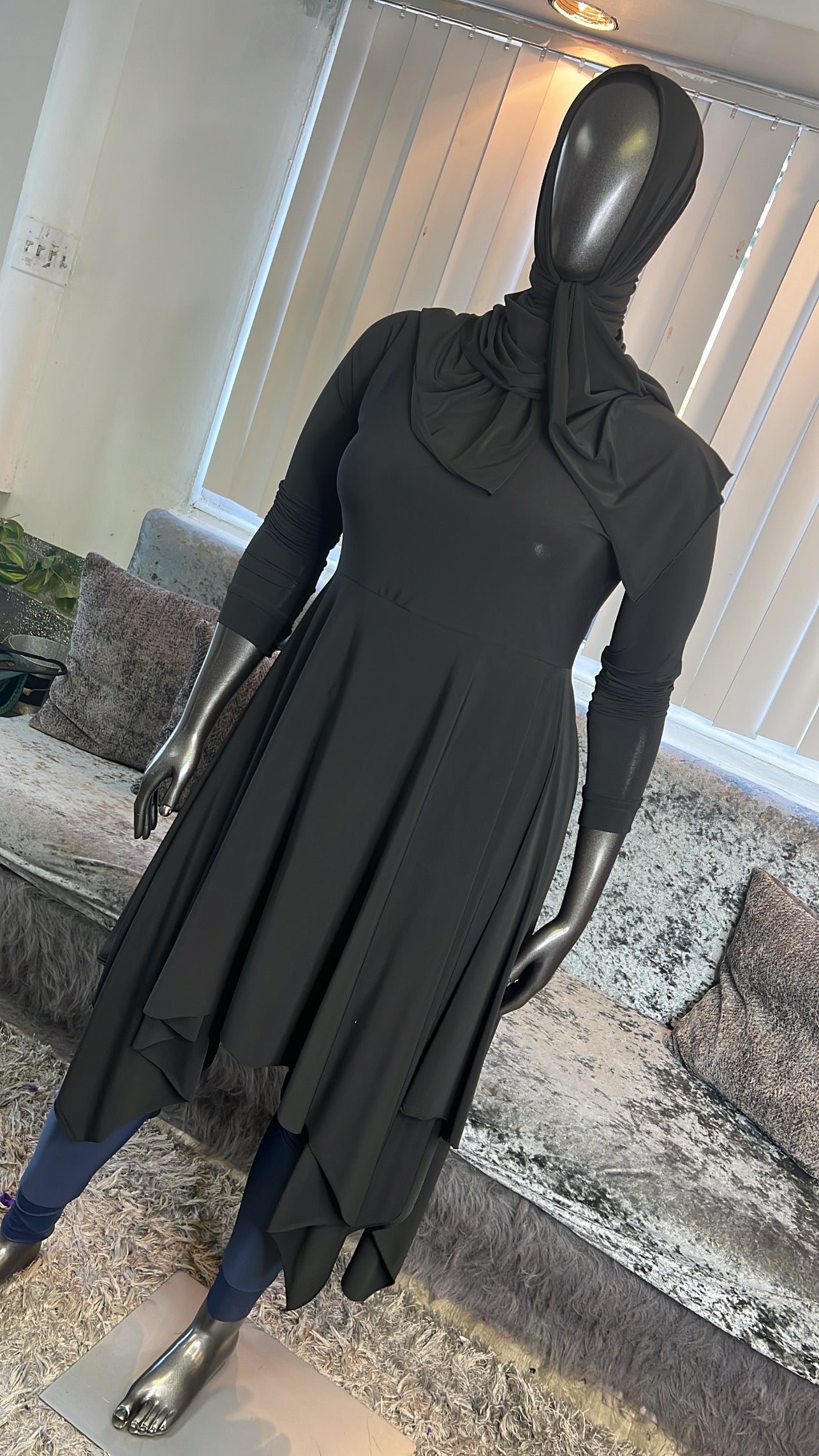 Blk HyghLo Tunic Set