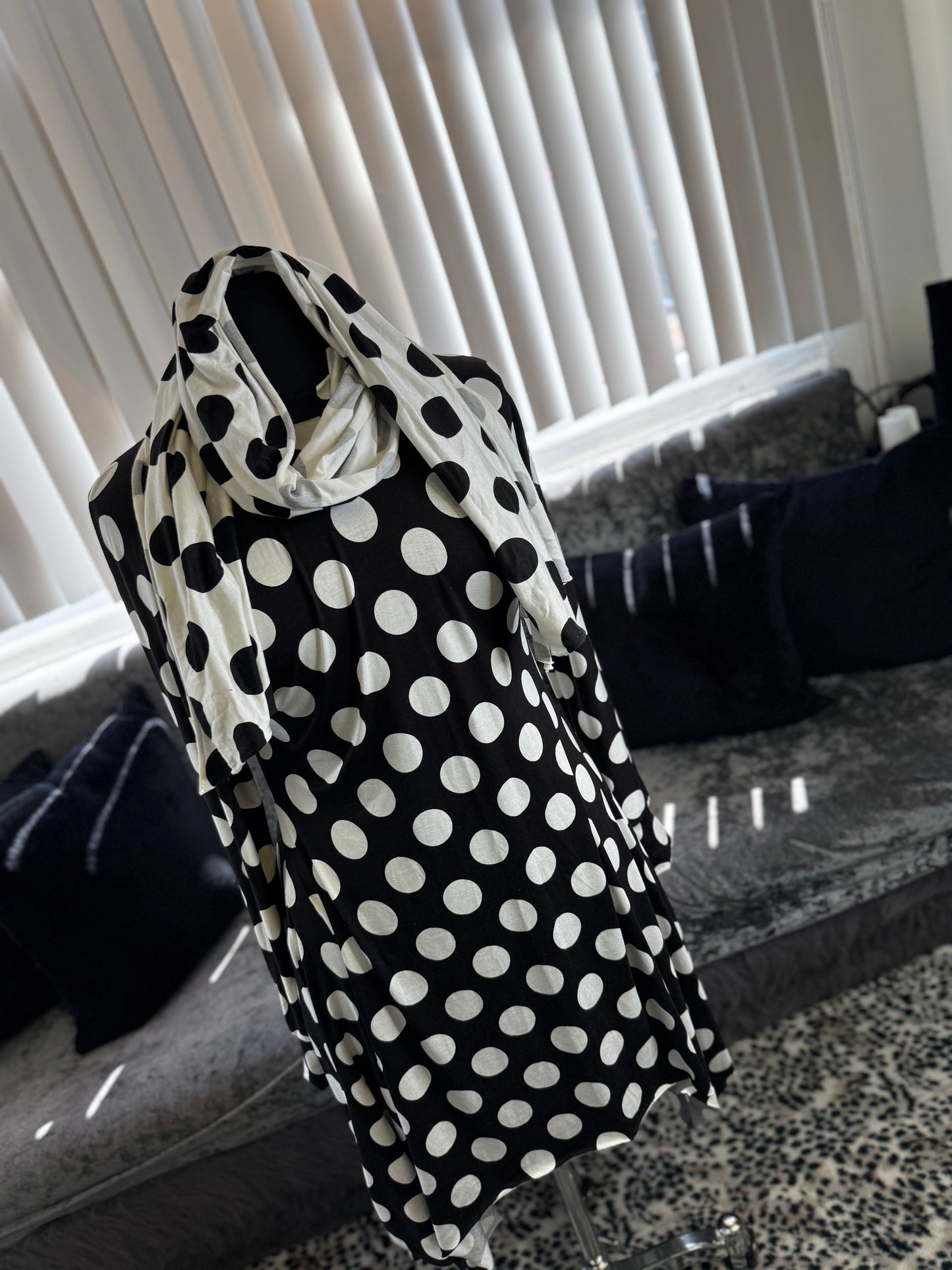 PolkaDot (Black /White) Romance Tunic