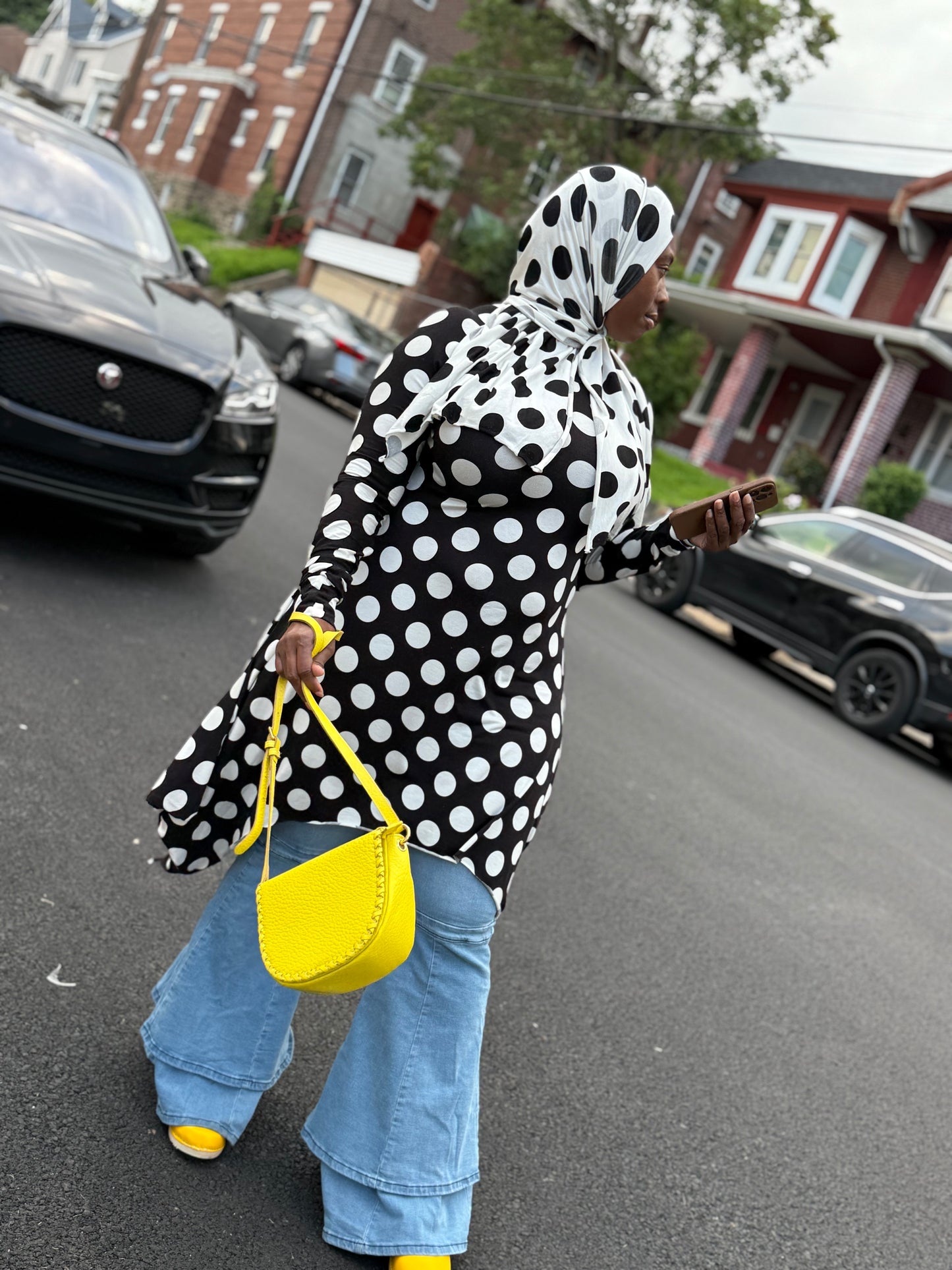 PolkaDot (Black /White) Romance Tunic
