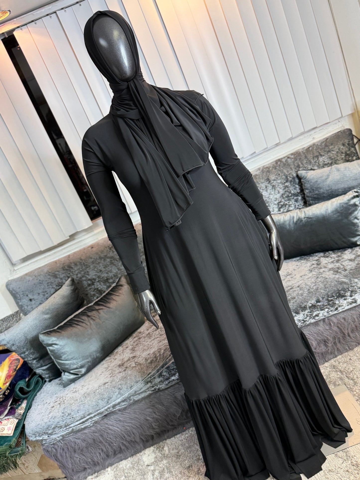 RuffleBottom FlowyAline ~ Black