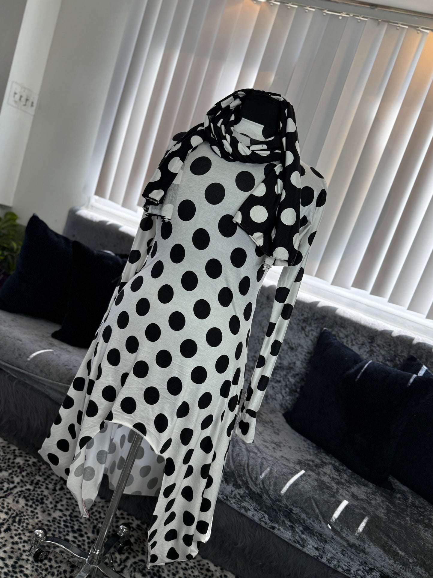 Polka Dot (White/Black) Romance Tunic