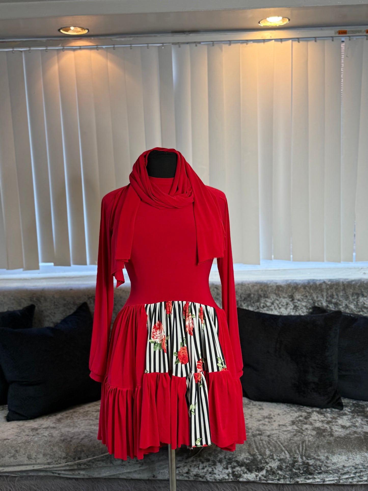 KolorBlocked Flutter Tunic ~ One of a Kynd