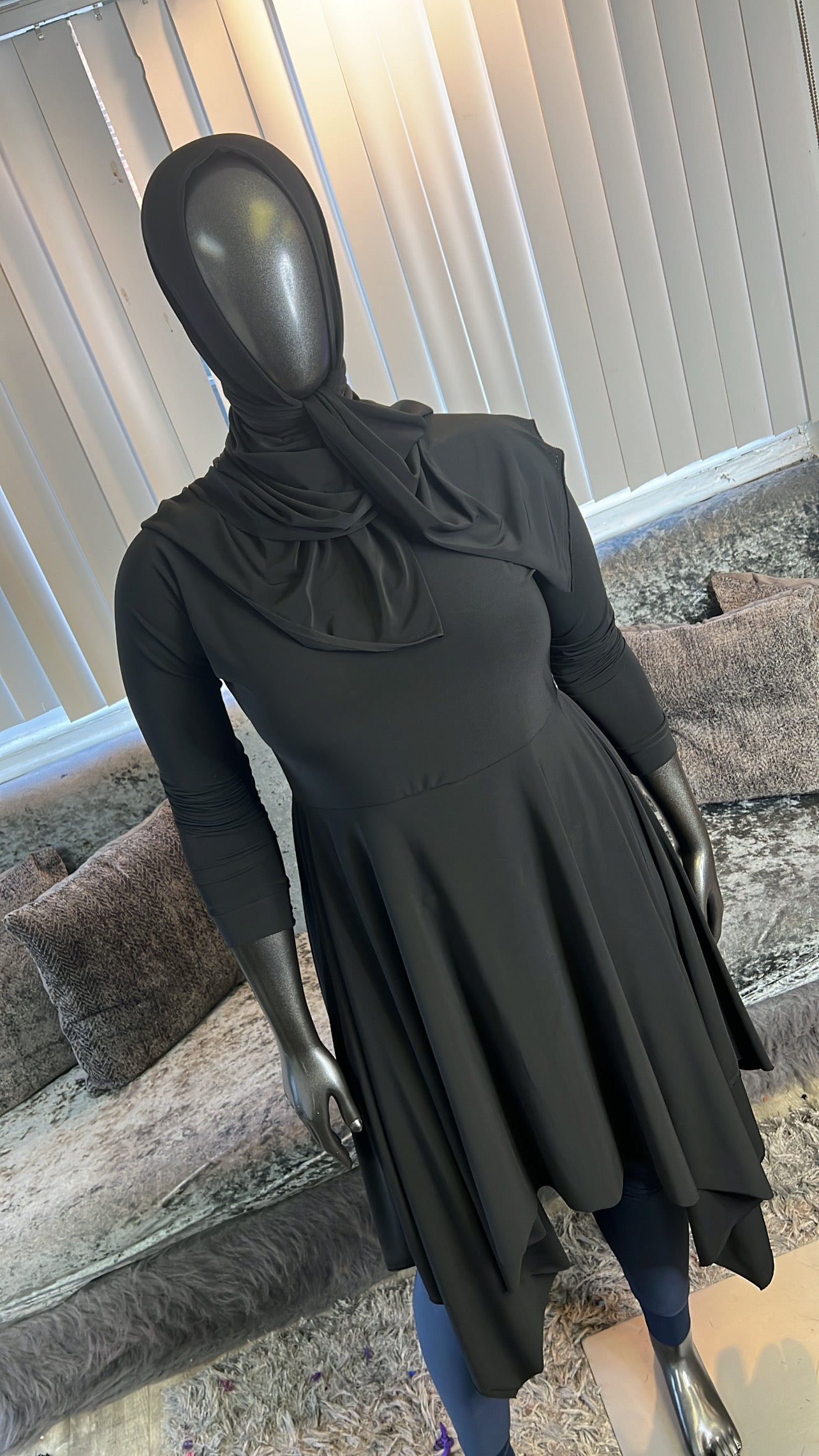 Blk HyghLo Tunic Set