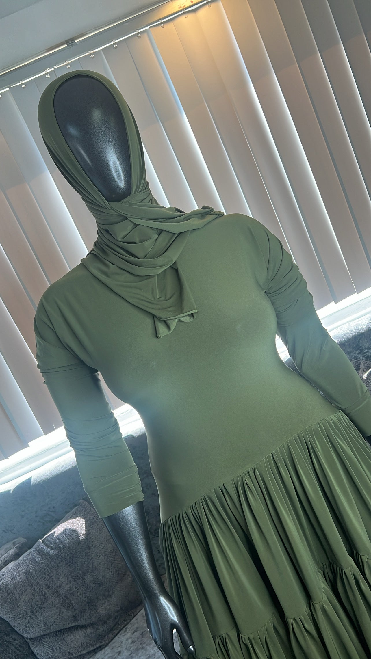 Olive Flutter Tunic Kombo