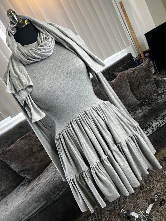 Heather Gray Flutter Tunic /Kombo