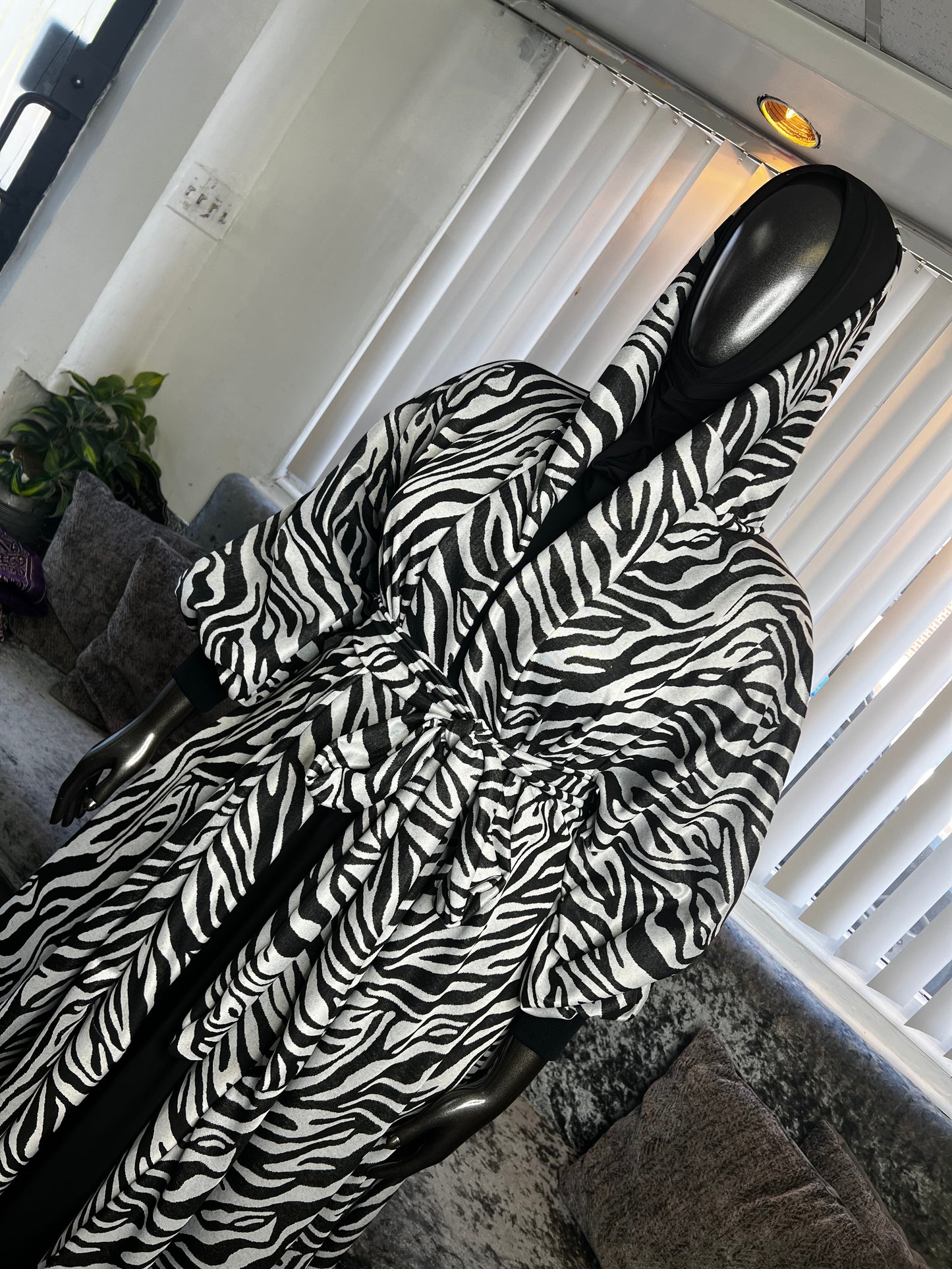 Hooded Duster ~ Zebra