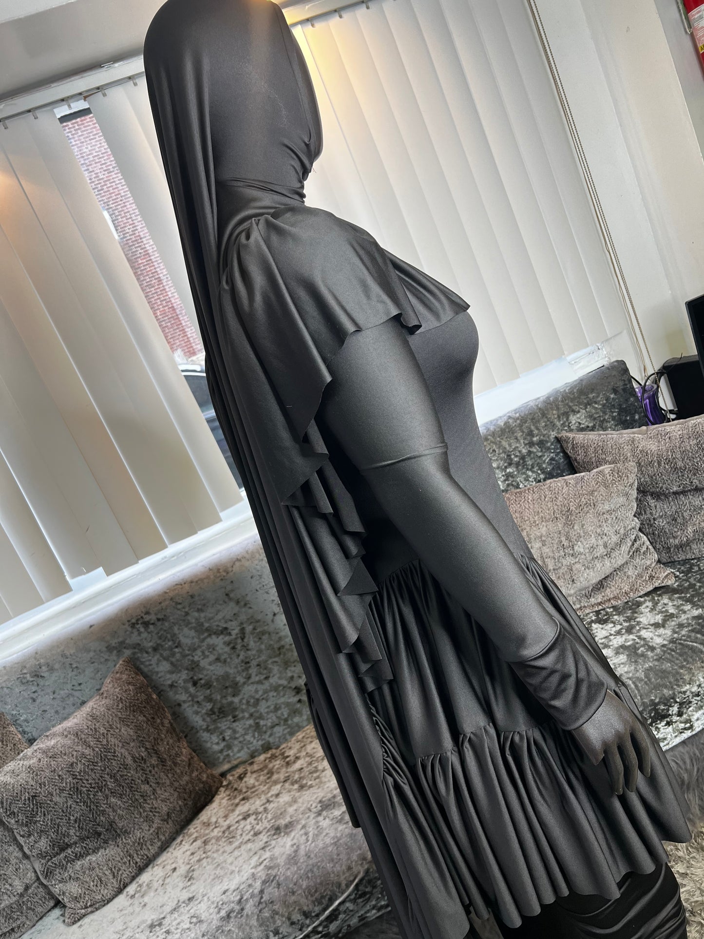 Ruffled Overhead Khimar