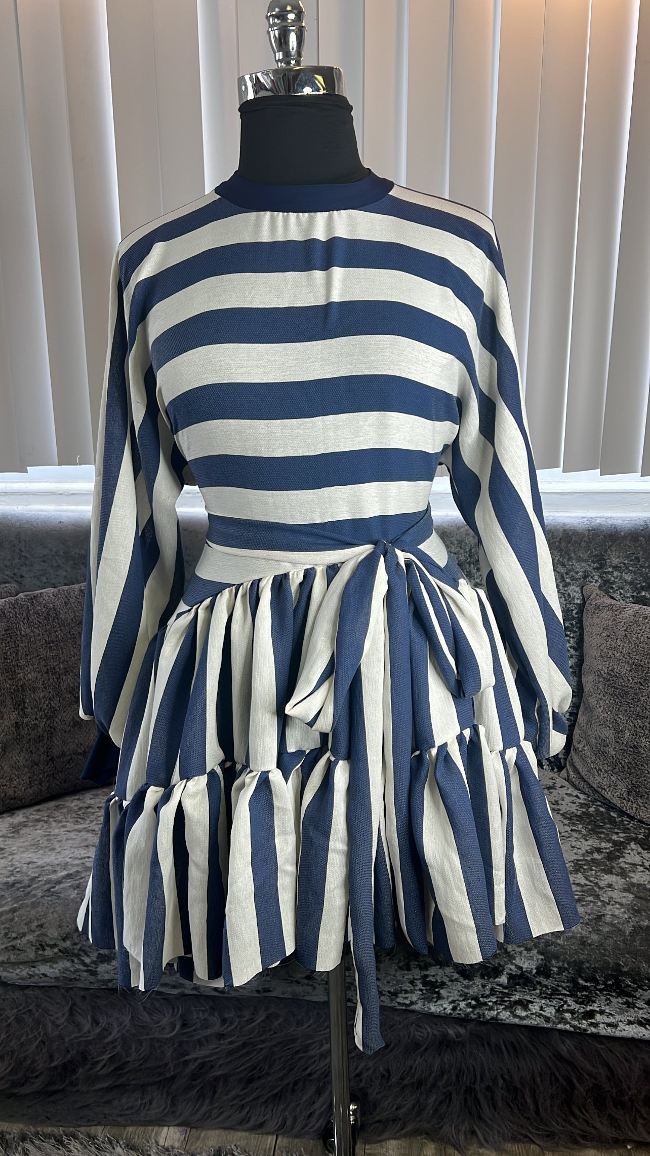 Navy Striped ~ Summer Flutter Tunic