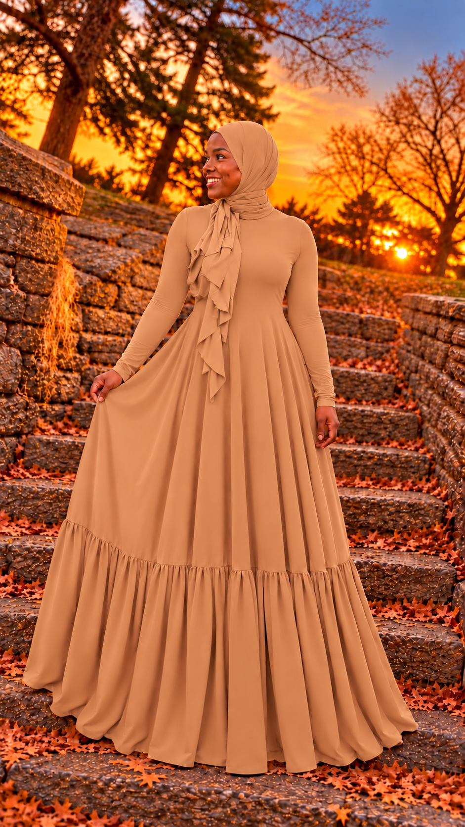 Kashmere ~ RuffledBottom FlowyAline with WrapShayla