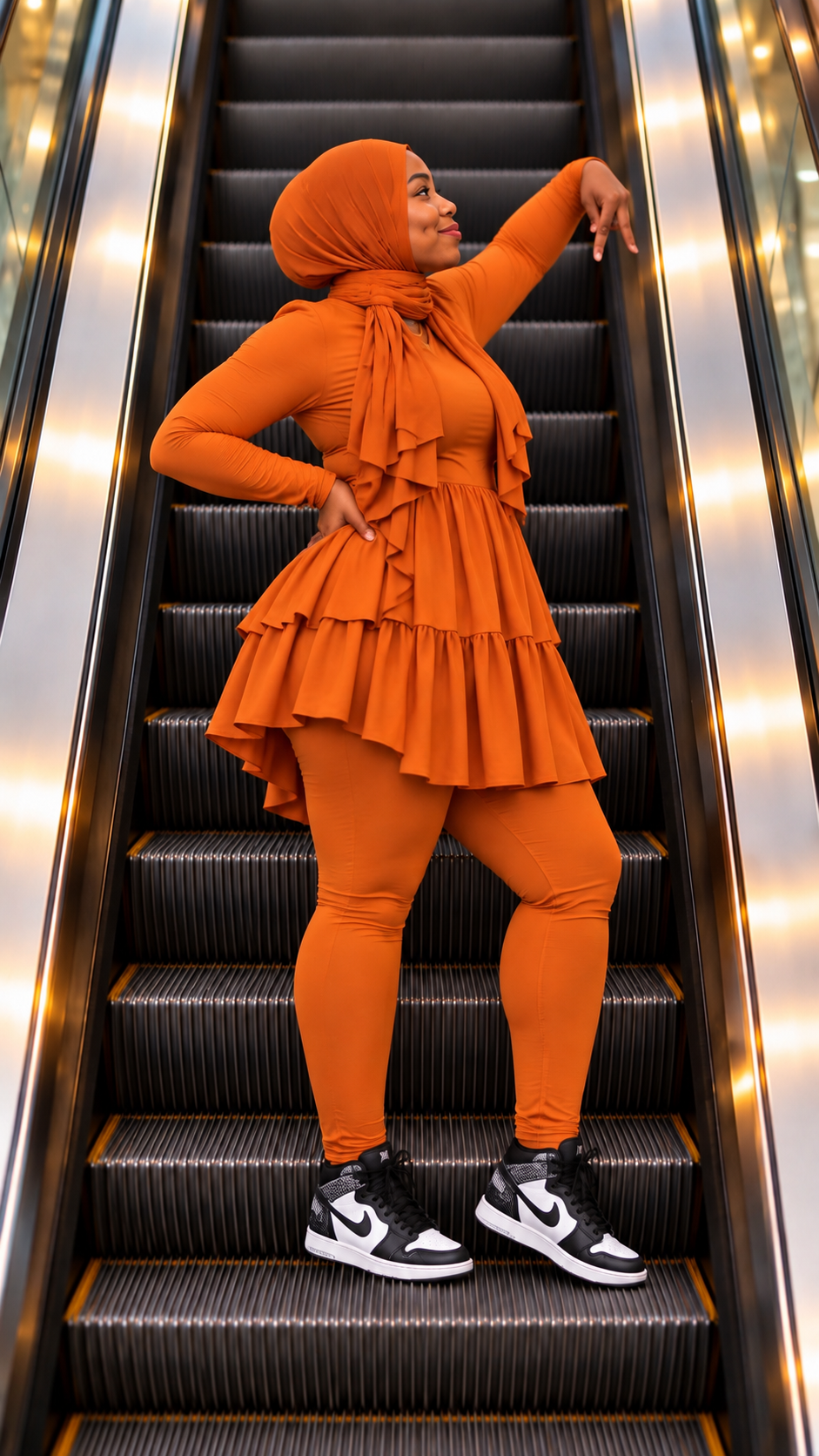Burnt Orange ~ Flutter Fyt ~ Tunic