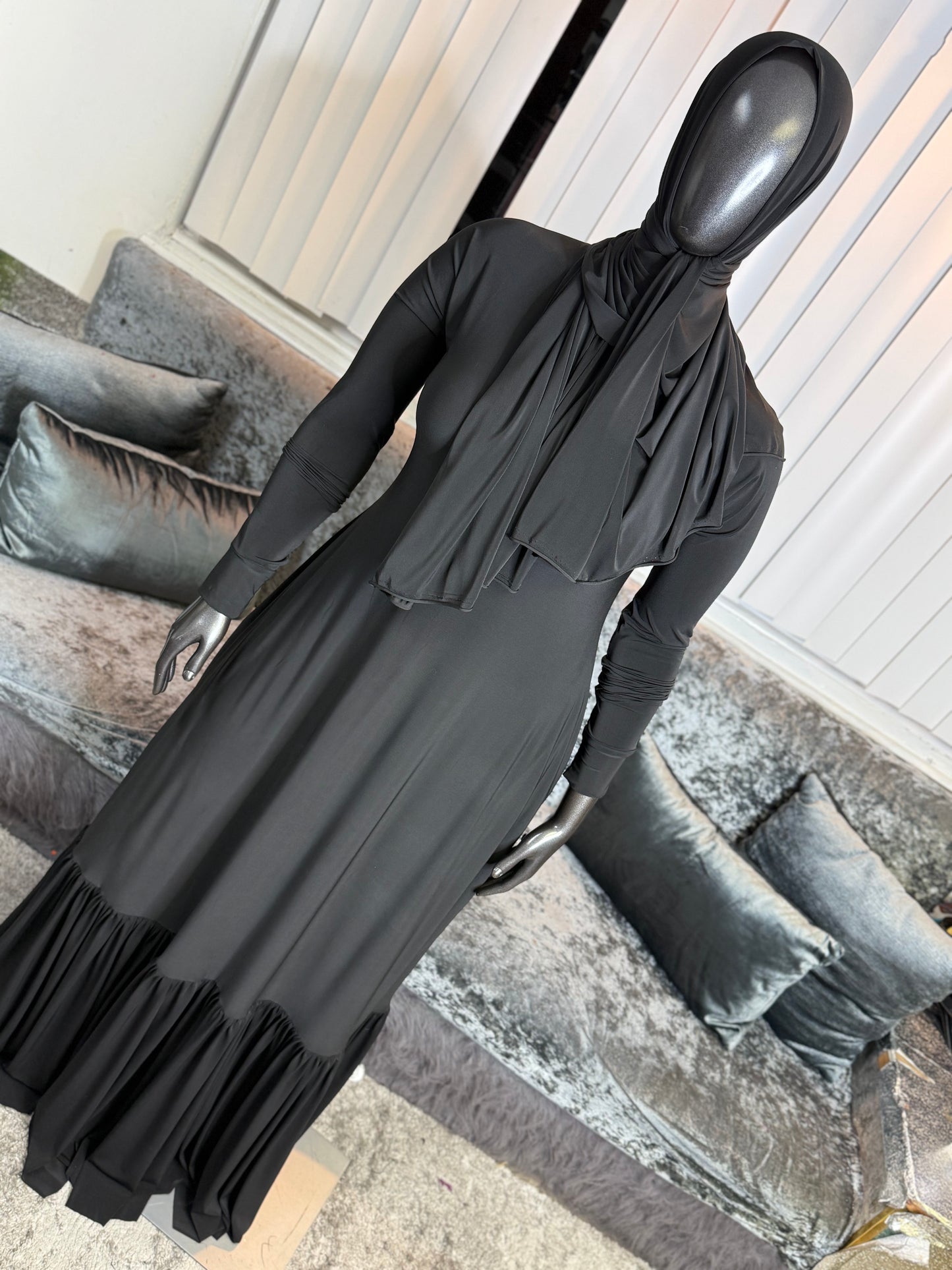 RuffleBottom FlowyAline ~ Black