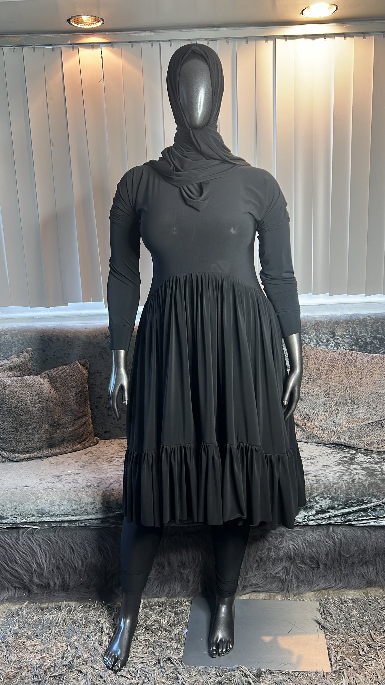 Black ExTendo Flutter Tunic