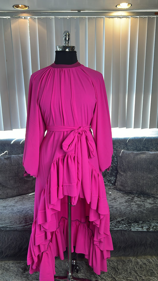 Hawt Pink ~ Summer Ruffle Tunic