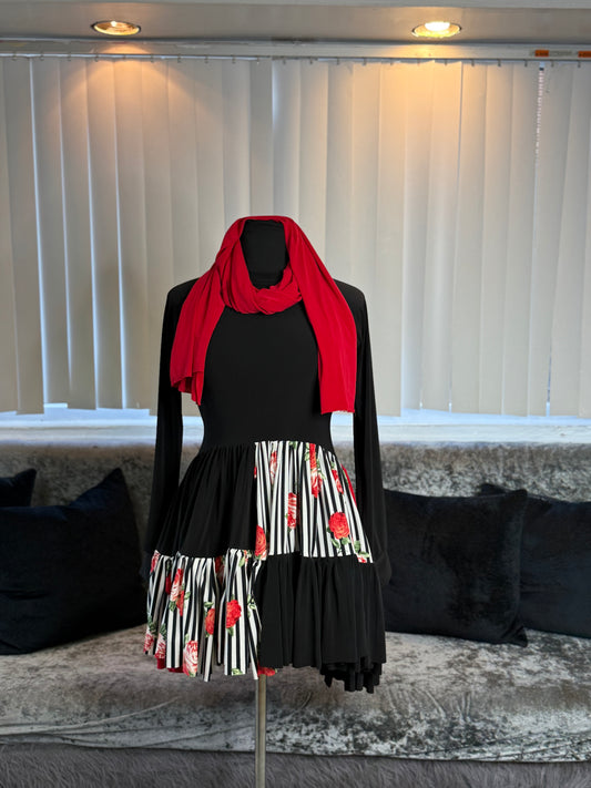 KolorBlocked Flutter Tunic - One of A Kynd