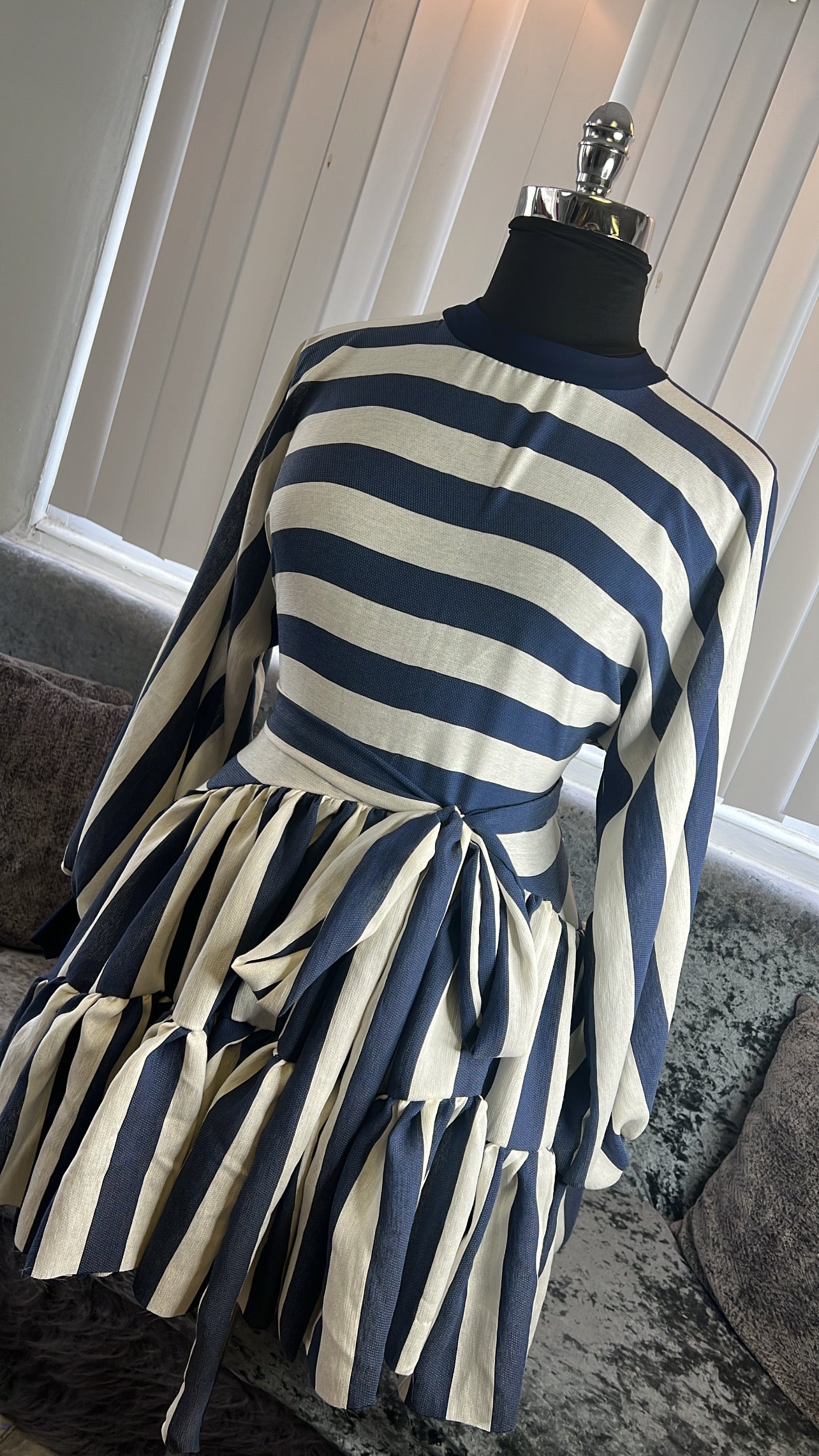 Navy Striped ~ Summer Flutter Tunic